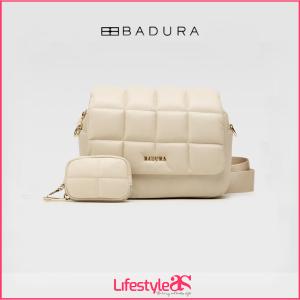Badura BEIGE Leather Bag LIB-128GR