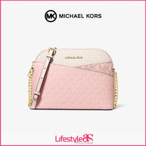 Jet Set Travel Color-Block Signature Crossbody Bag