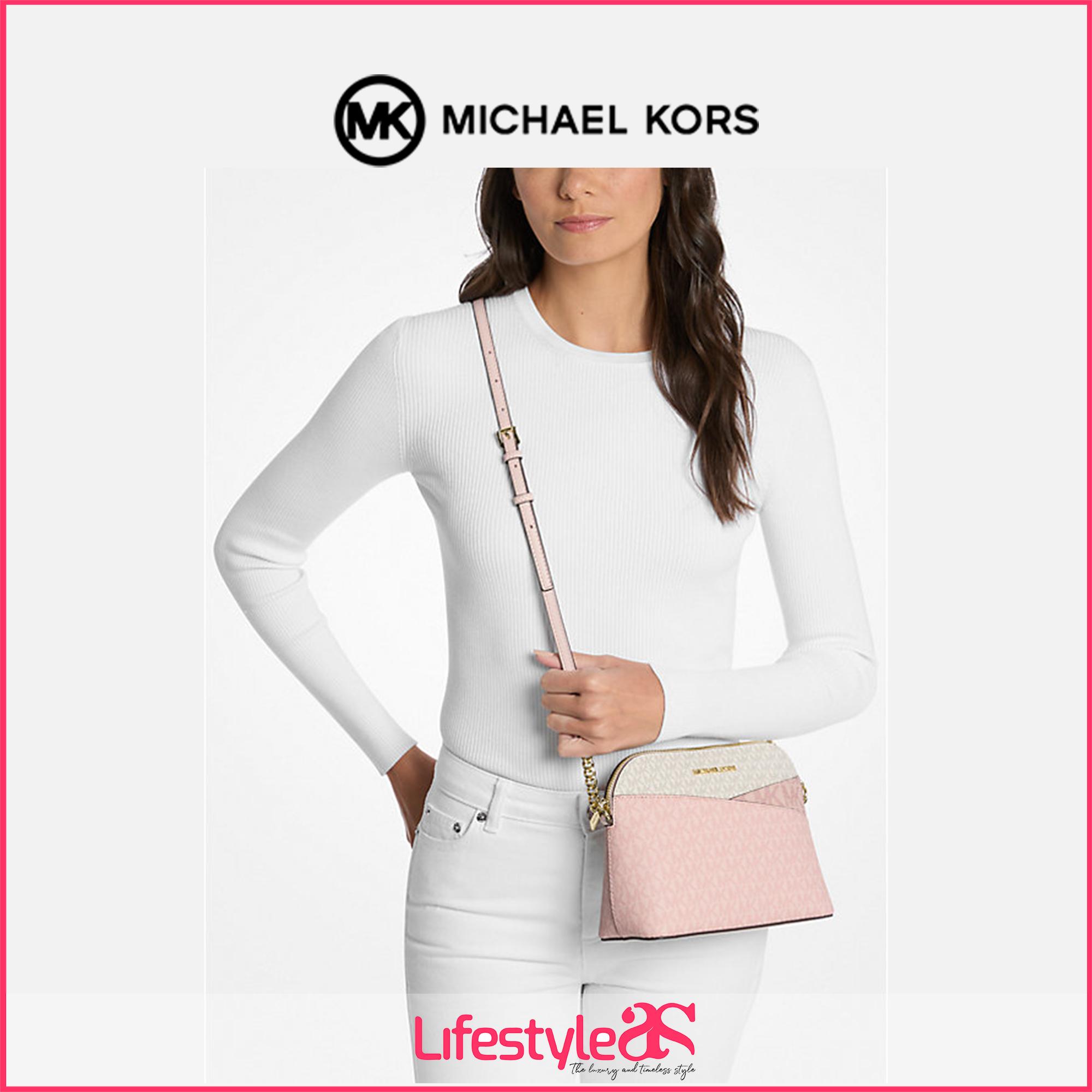 Jet Set Travel Color-Block Signature Crossbody Bag