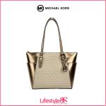 Charlotte Signature and Metallic Tote Bag